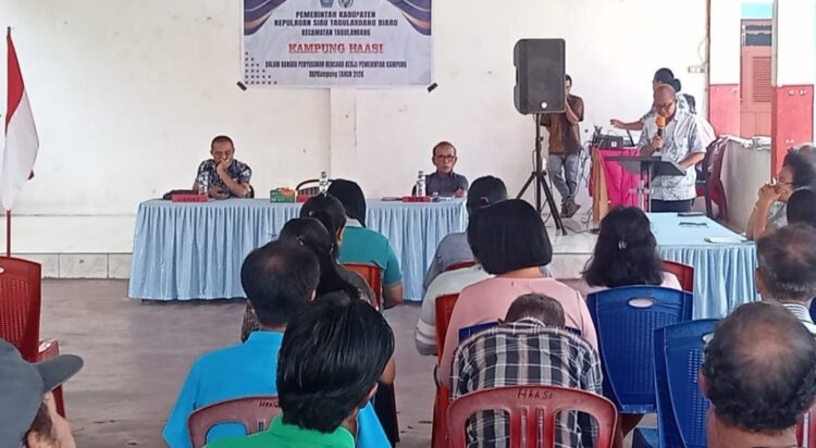 Musyawarah Kampung Haasi Dibuka oleh Camat Tagulandang, Ini Pesannya
