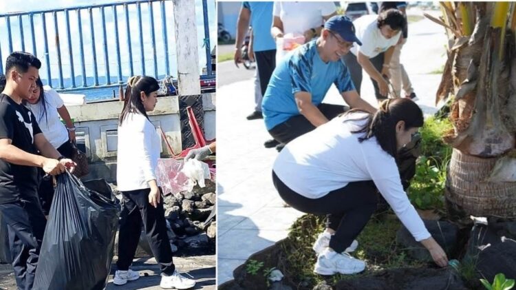 Bupati Chyntia I Kalangit Pimpin Kegiatan Pungut Sampah Plastik