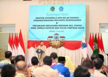 Menteri ATR/BPN Teken MoU Strategis Bersama Tokoh Agama di Sulut, Perkuat Legalitas Aset Rumah Ibadah