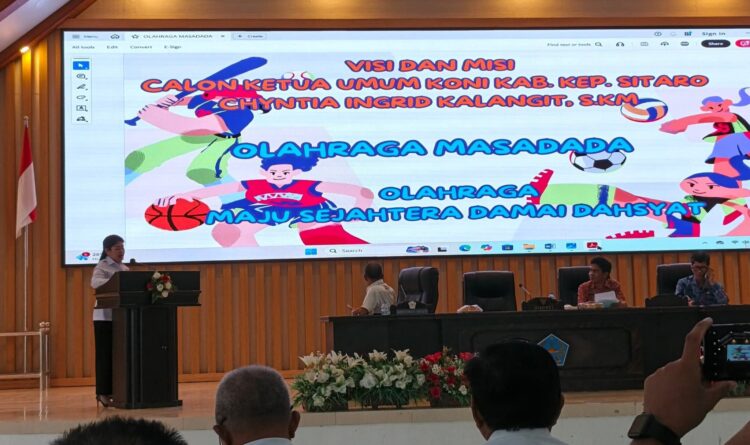 KONI Sitaro Punya Pemimpin Baru, Chyntia I Kalangit Terpilih Secara Aklamasi