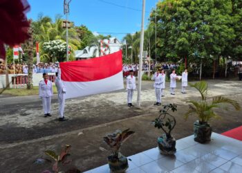 Upacara Peringatan HUT ke-80 RI di Kecamatan Tagulandang Berlangsung Khidmat dan Penuh Semangat Nasionalisme