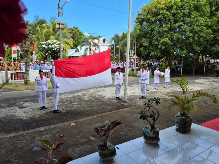 Upacara Peringatan HUT ke-80 RI di Kecamatan Tagulandang Berlangsung Khidmat dan Penuh Semangat Nasionalisme