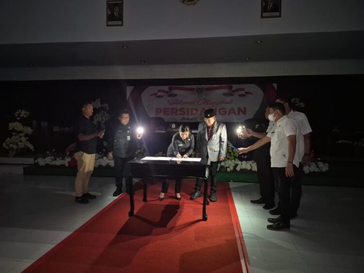 Empat Fraksi Setuju, RPJMD Sitaro 2025–2029 Disahkan di Tengah Pemadaman Listrik