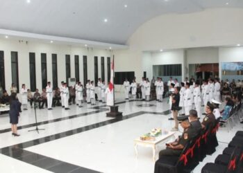 32 Anggota Paskibraka Kabupaten Sitaro Dikukuhkan, Ini Pesan Bupati Chyntia I Kalangit