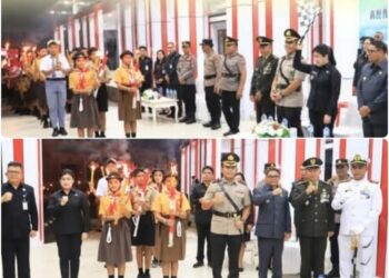 Dilepas Bupati Chyntia I Kalangit, Upacara Taptu dan Pawai Obor di Sitaro Berlangsung Meriah