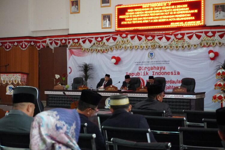 DPRD Bolsel Gelar Paripurna Mendengarkan Pidato Kenegaraan