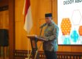 Wabup Deddy Abdul Hamid saat membuka Bimtek Peningkatan Kapasitas BPD, di Manado,-Diskominfo Bolsel