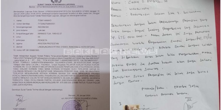 HEBAT! Usai Tipu Anggota DPRD Kota Manado, Politisi Golkar Sulut ini Kembali Jadi Terlapor Atas Dugaan Penipuan Terhadap Istri Eks Bupati Minahasa