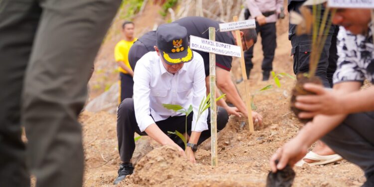 Bupati Bolsel Ikut Aksi Rehabilitasi Lahan Bekas Tambang di Bolmong