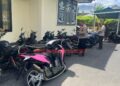 Polsek Tagulandang Eksekusi 17 Kendaraan Roda Dua yang Menggunakan Knalpot Racing