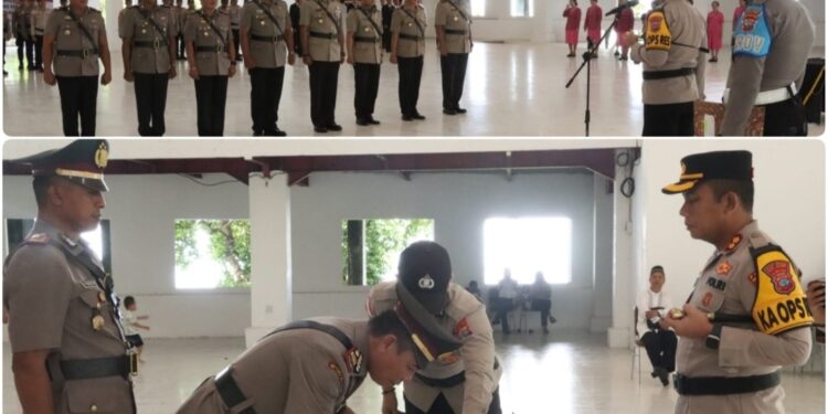 Polres Kepulauan SITARO Gelar Sertijab Pejabat Utama, Putra Biaro Jabat Kabag Ops