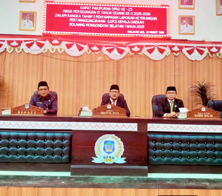 DPRD Bolsel Gelar Paripurna Penyampaian LKPJ TA 2025